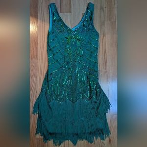 Babeyond Green Flapper Dress